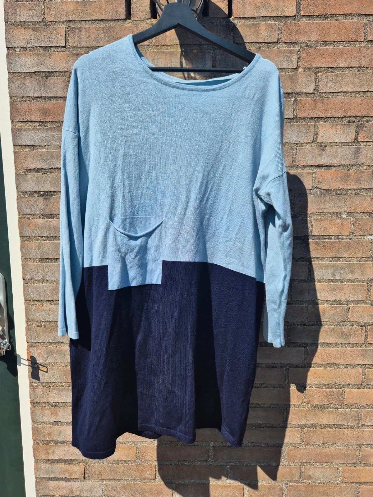 Lichtblauwe & donkerblauwe tuniek/trui – maat XL
